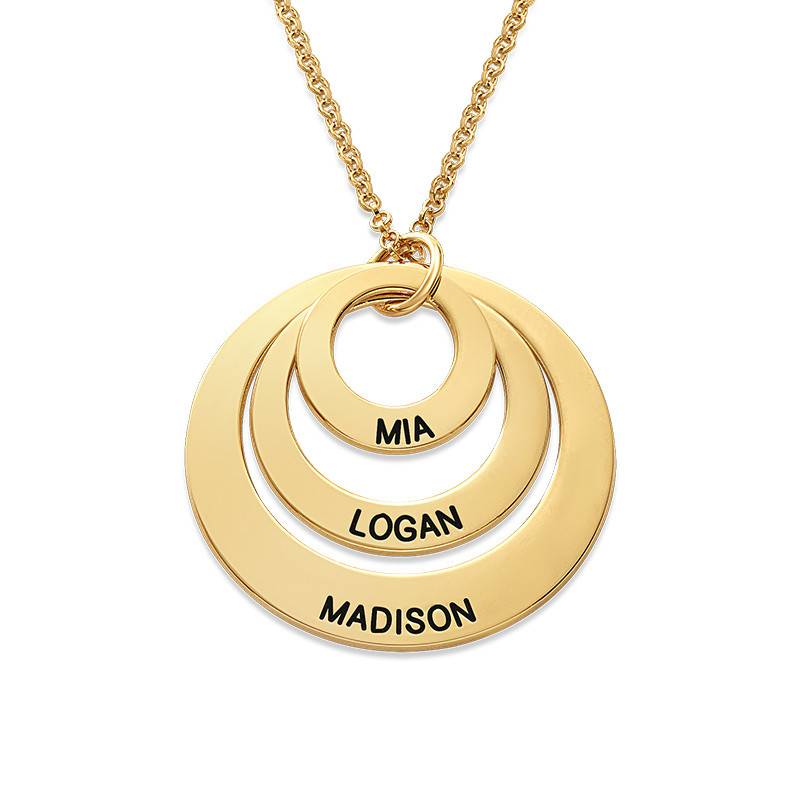 Triple Circle Family Necklace in Gold Plating-1 product photo