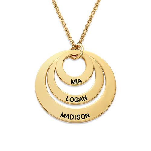 Triple Circle Family Necklace in Gold Plating product photo