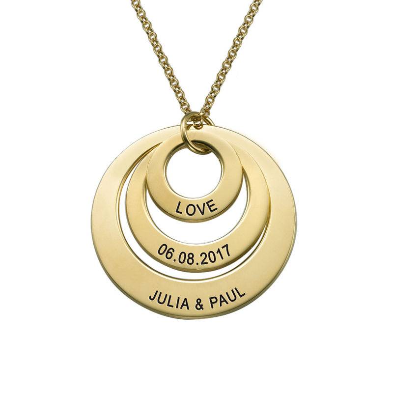 Triple Circle Family Necklace In Gold Vermeil-6 product photo