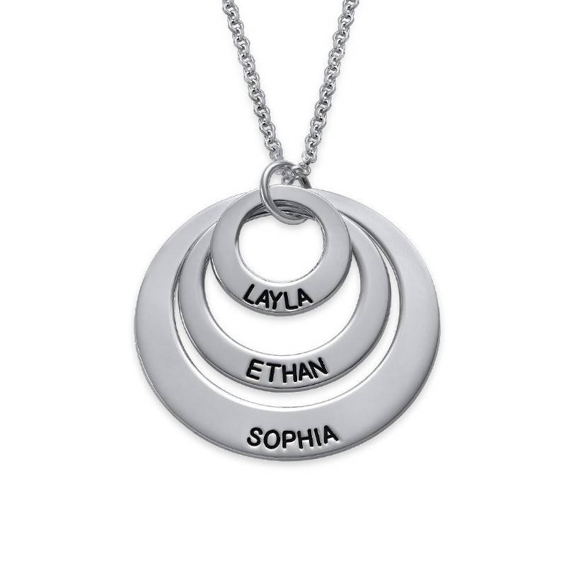 Triple Circle Family Necklace in Sterling Silver-1 product photo