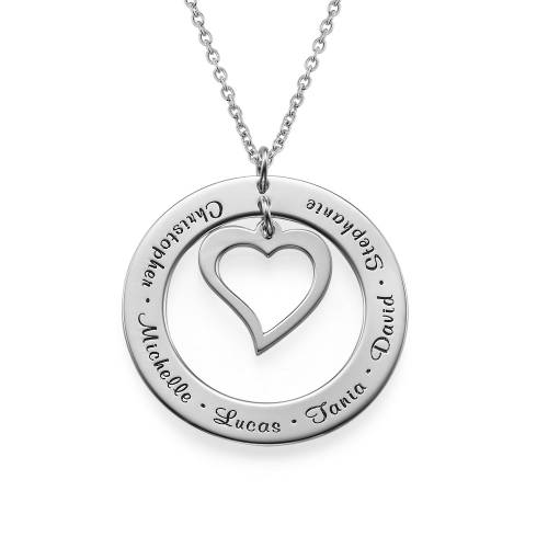 Love My Family Necklace - Sterling Silver product photo