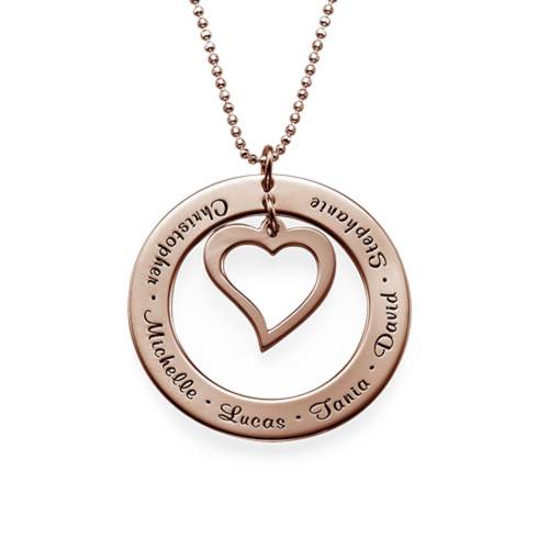Love My Family Necklace - Rose Gold Plated product photo