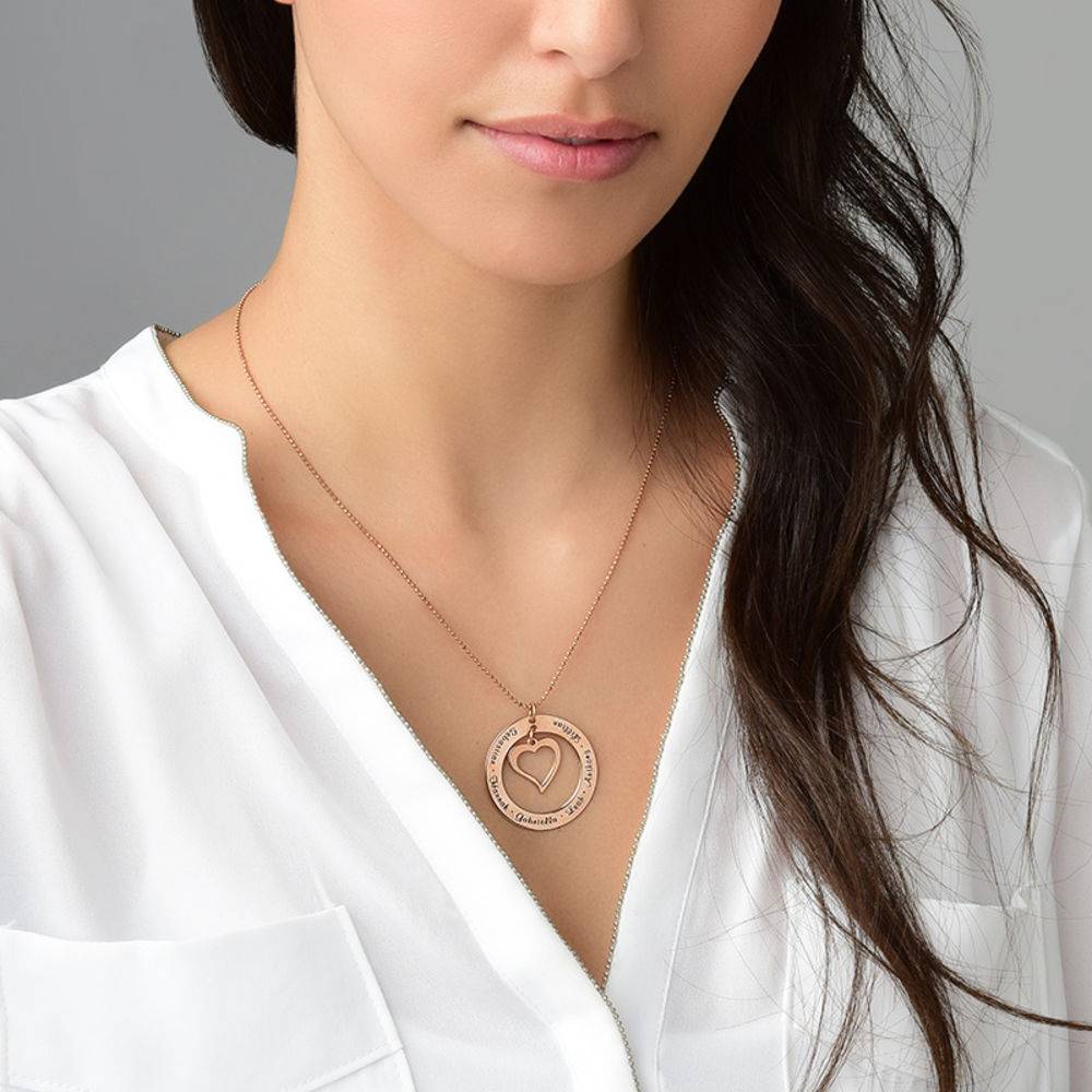 Love My Family Necklace - Rose Gold Plated-4 product photo
