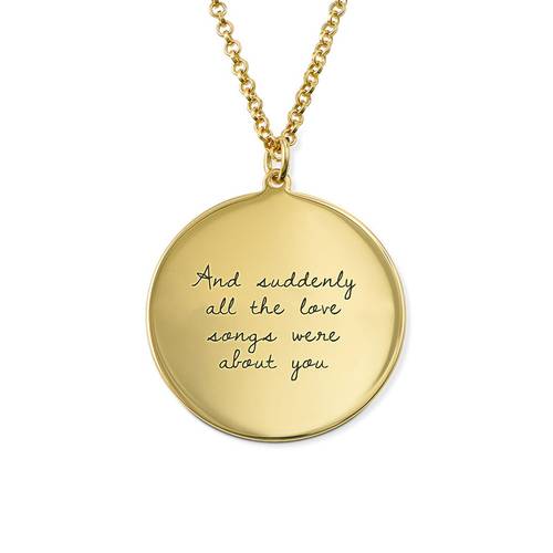 Love Note Circle Necklace in Gold Plating product photo