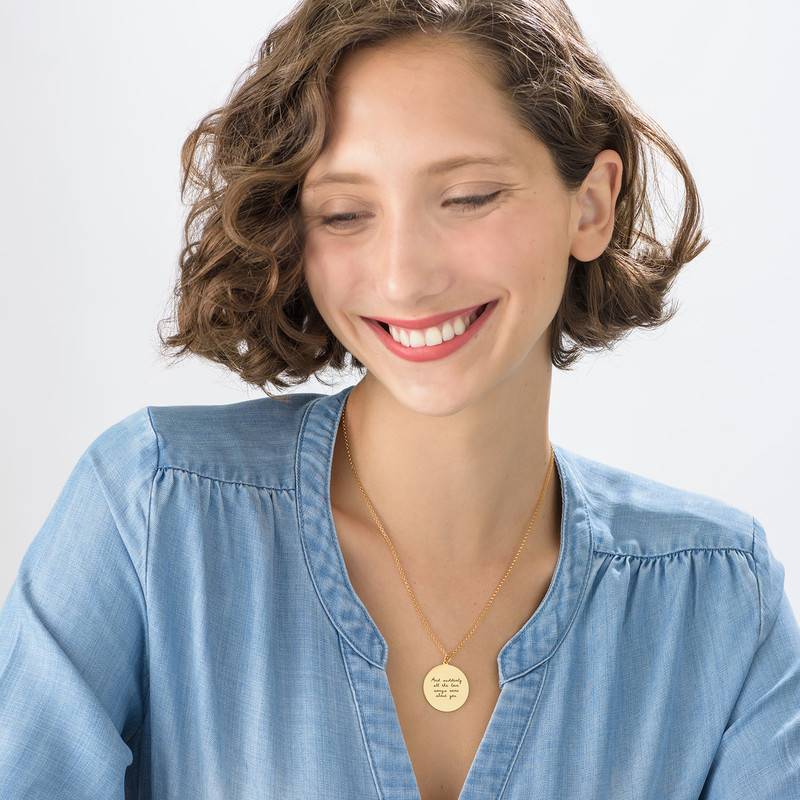 Love Note Circle Necklace in Gold Plating-5 product photo