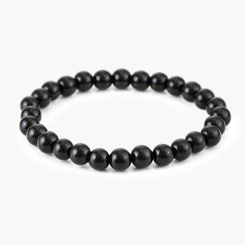Black Beaded Bracelet for Men product photo