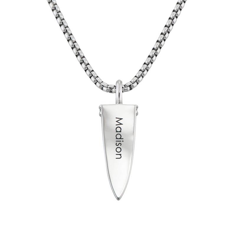 Engraved Black Dagger Necklace for Men product photo