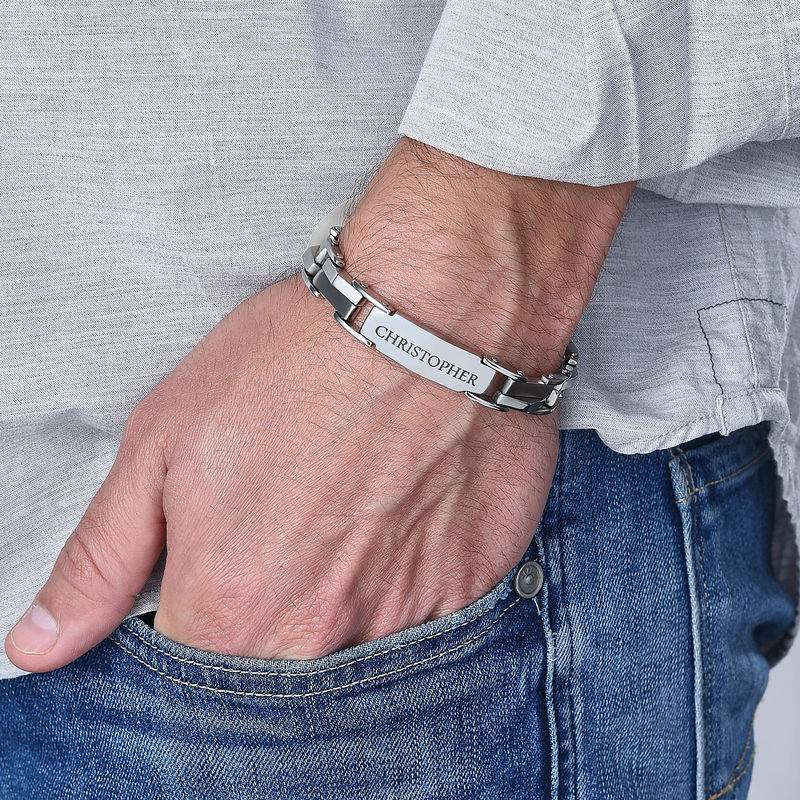 Personalized Bracelets for Men in Stainless Steel product photo