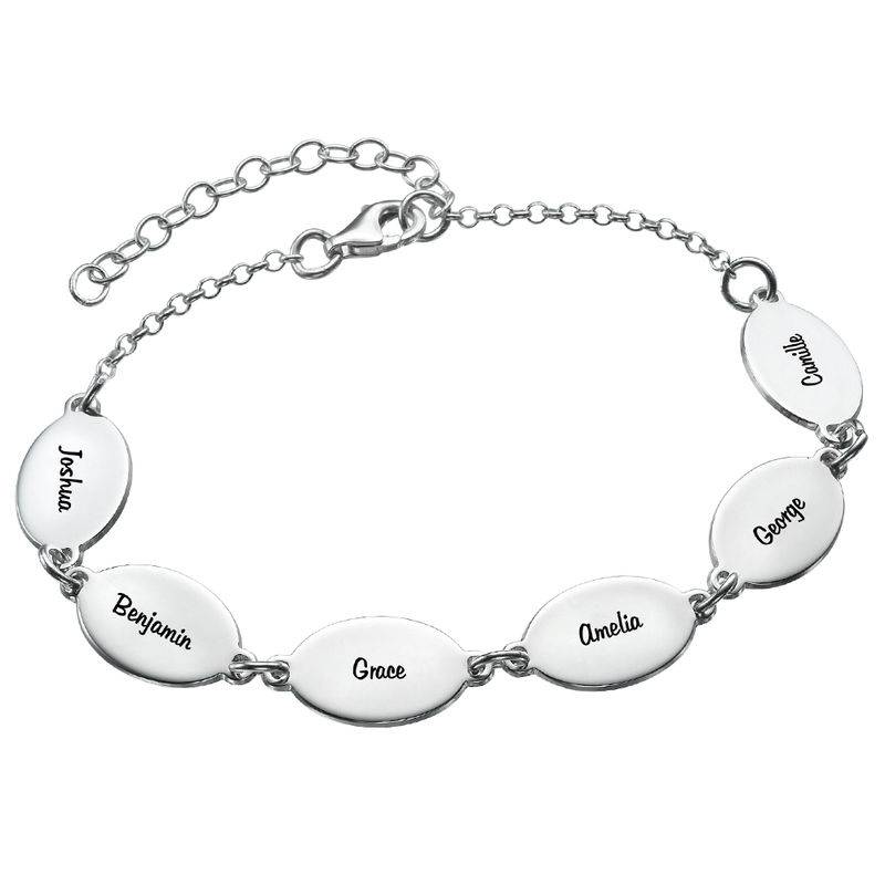 Mothers Personalized Engraved Sterling Silver Bracelet-2 product photo