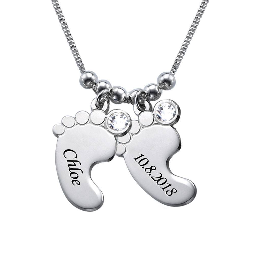 Mom Jewelry - Baby Feet Necklace in 940 Premium Silver product photo