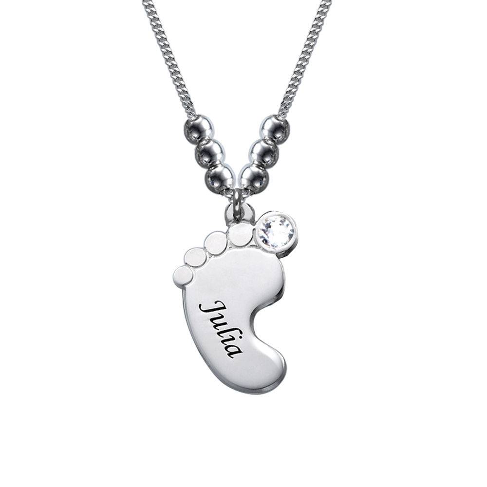 Mom Jewelry - Baby Feet Necklace in 940 Premium Silver-3 product photo