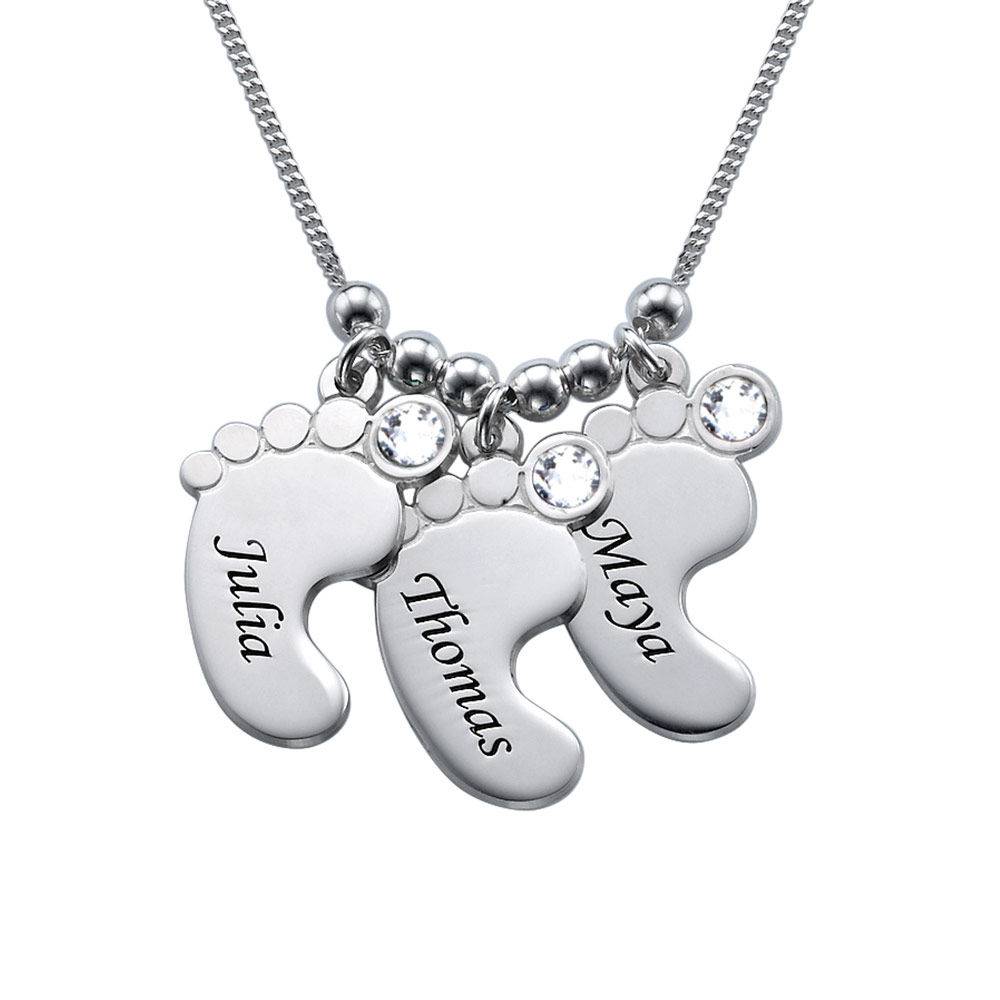 Mom Jewelry - Baby Feet Necklace in 940 Premium Silver-4 product photo