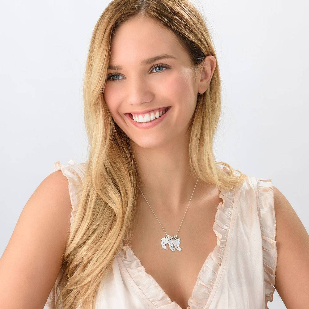 Mom Jewelry - Baby Feet Necklace in 940 Premium Silver-4 product photo