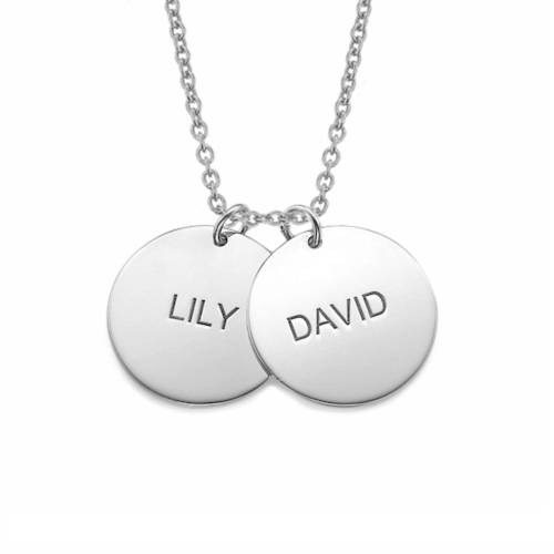 Sterling Silver Disc Necklace product photo