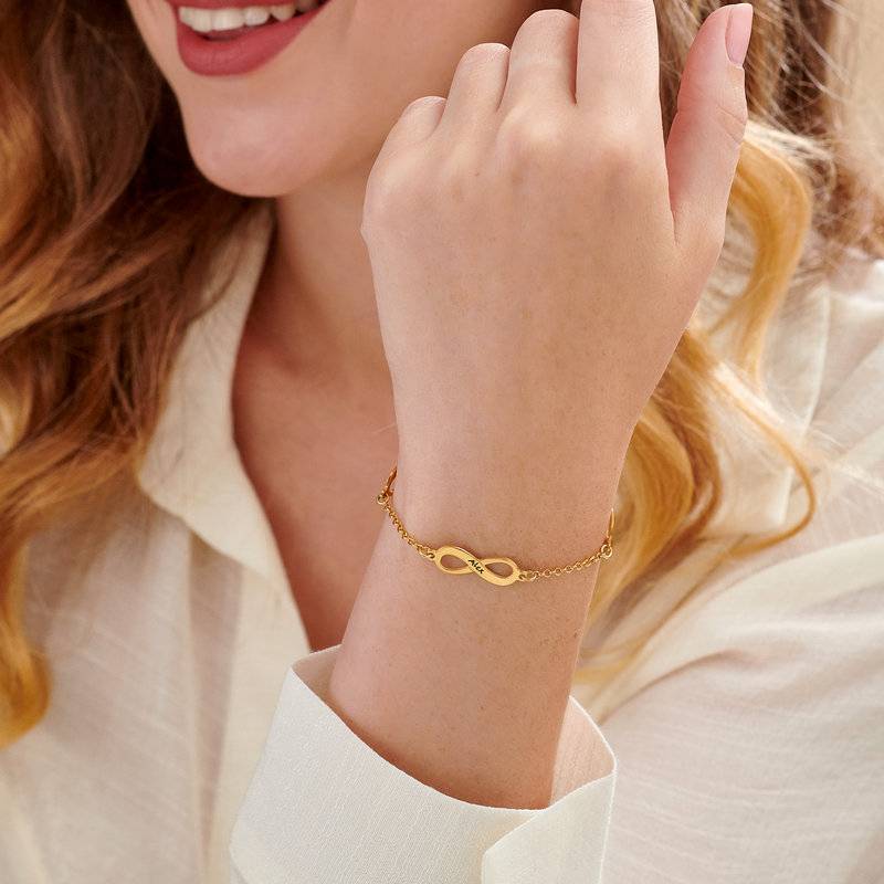Gold Plated Multiple Name Infinity Bracelet-5 product photo