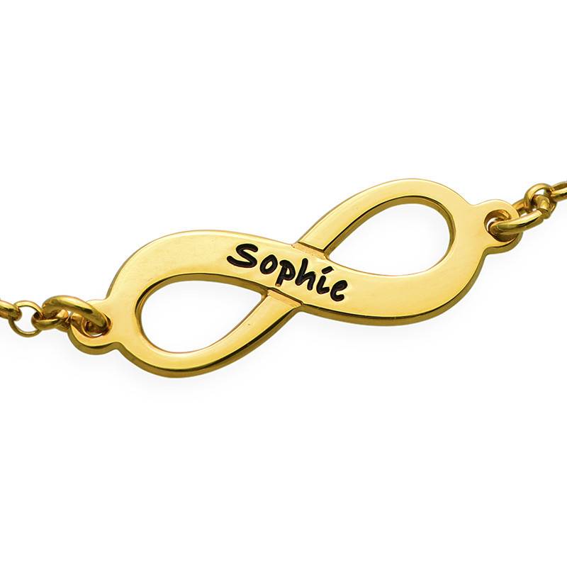 Gold Plated Multiple Name Infinity Bracelet-2 product photo