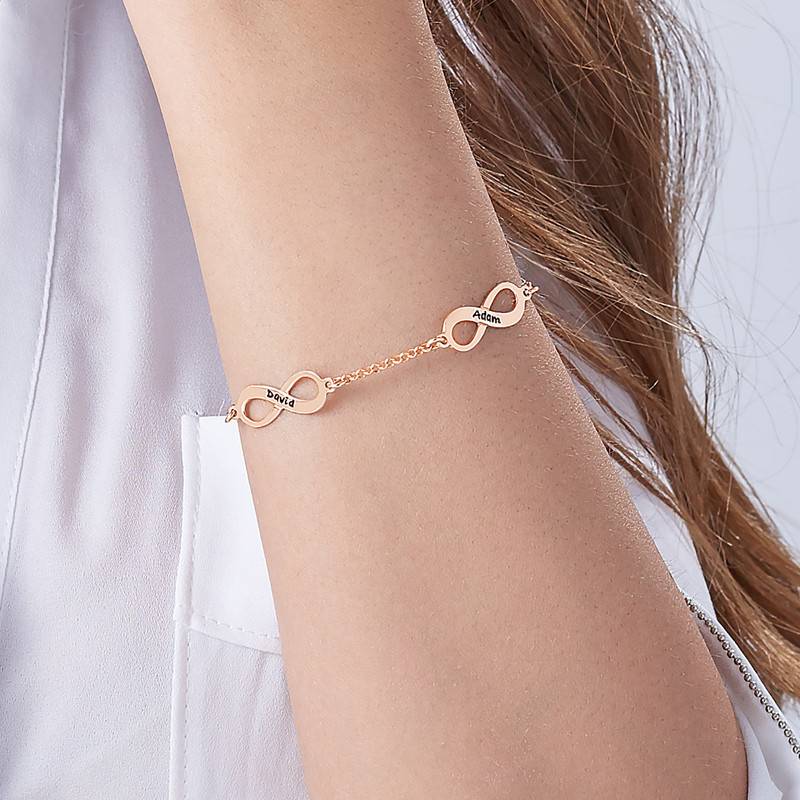 Multiple Infinity Bracelet with Rose Gold Plating-5 product photo