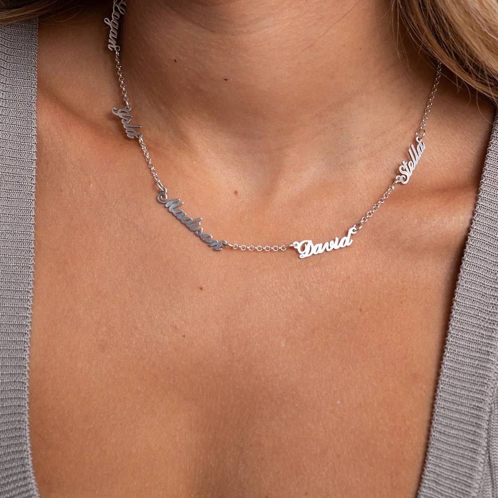 Multiple Name Necklace in Silver-9 product photo