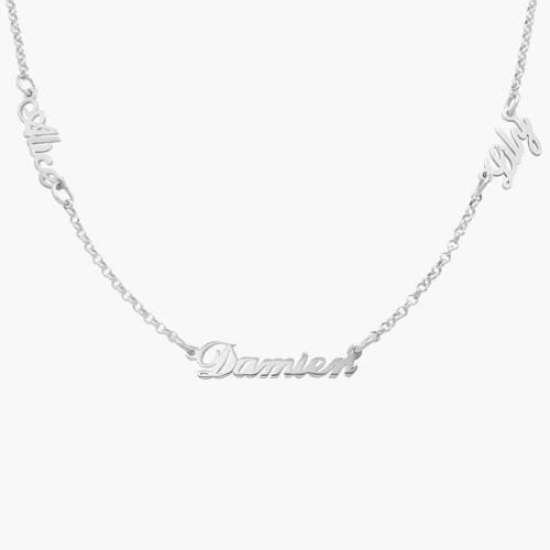 Multiple Name Necklace in Silver product photo