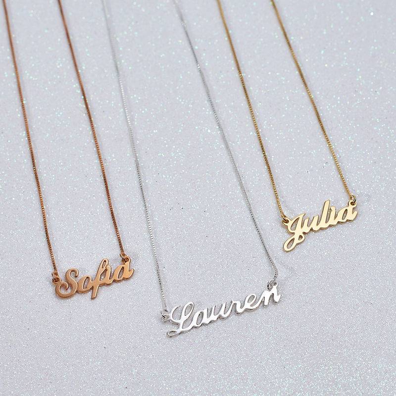 Personalized Classic Name Necklace in 18k Gold Plating-2 product photo