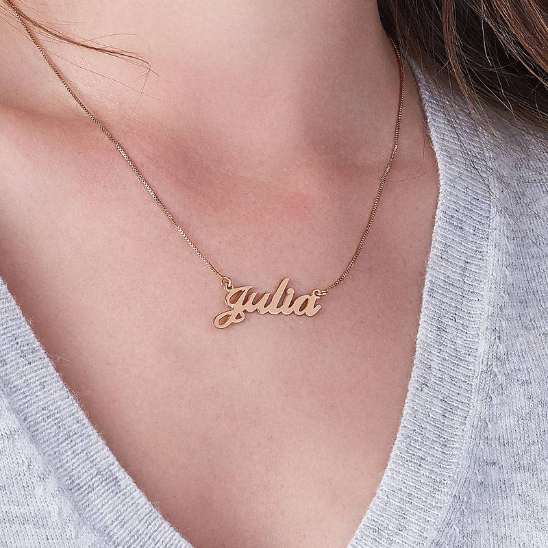 Personalized Classic Name Necklace in 18k Rose Gold Plating-2 product photo