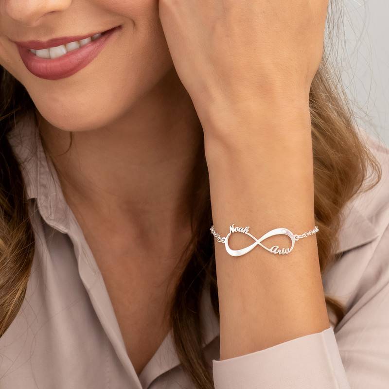 Silver Infinity Bracelet with Diamond-2 product photo
