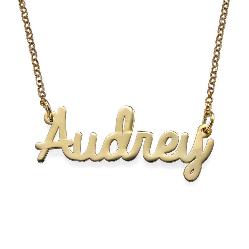 Cursive Name Necklace in Gold Plating-1 product photo