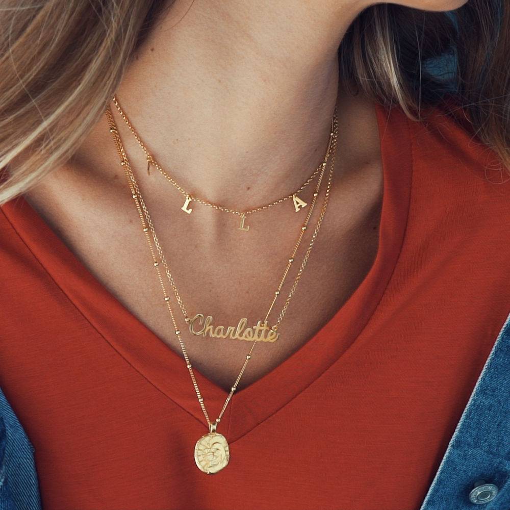 Personalized Jewelry - Cursive Name Necklace in Gold Vermeil-2 product photo