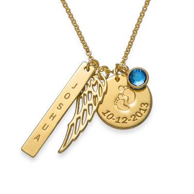 My Baby's an Angel Necklace in Gold Plating product photo