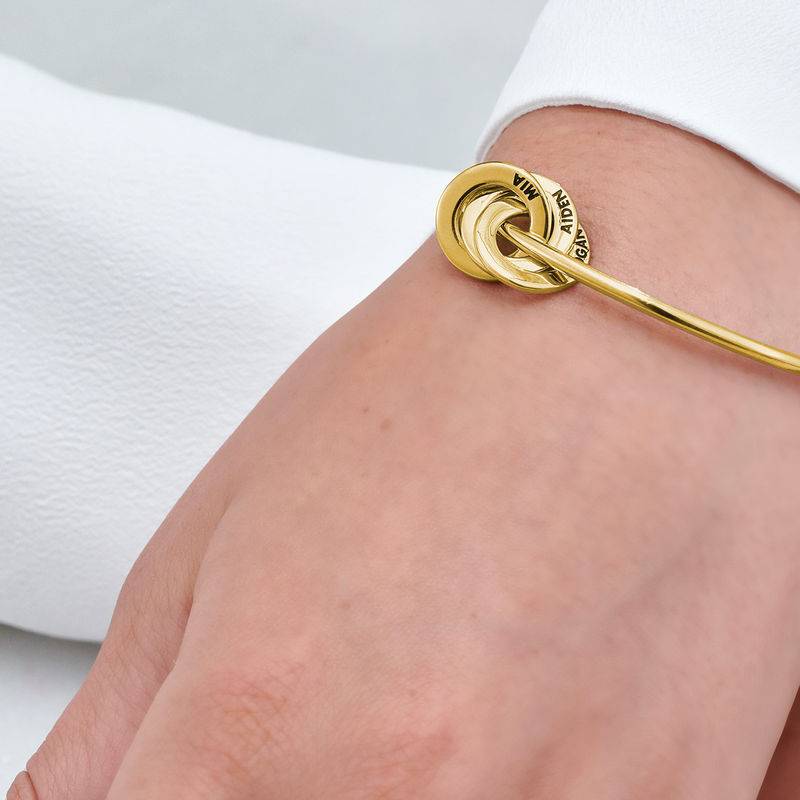 Russian Ring Bangle Bracelet in Gold Vermeil-1 product photo