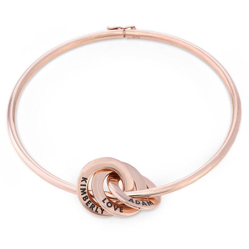 Russian Ring Bangle Bracelet in Rose Gold Plating-1 product photo