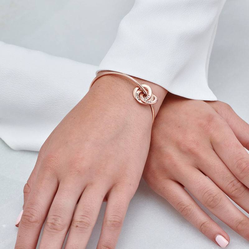 Russian Ring Bangle Bracelet in Rose Gold Plating-4 product photo