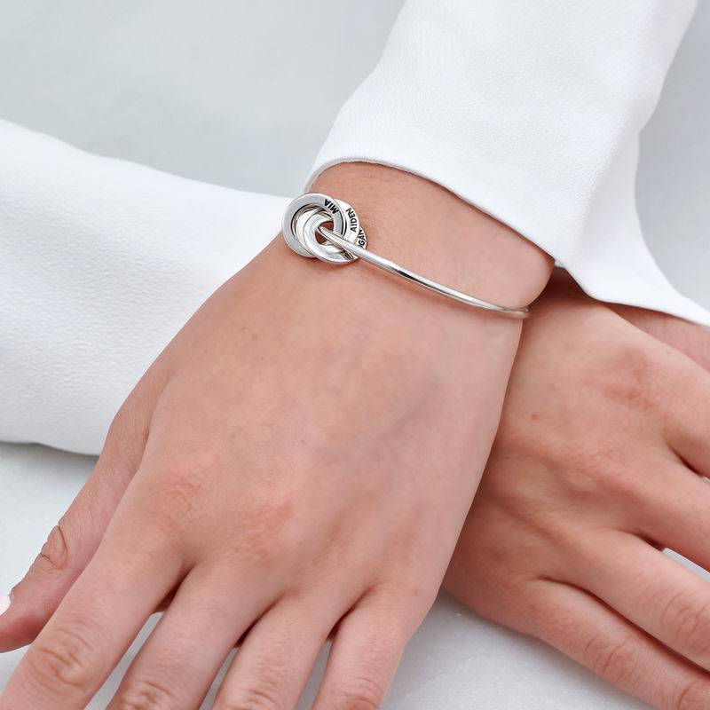 Russian Ring Bangle Bracelet in Silver product photo
