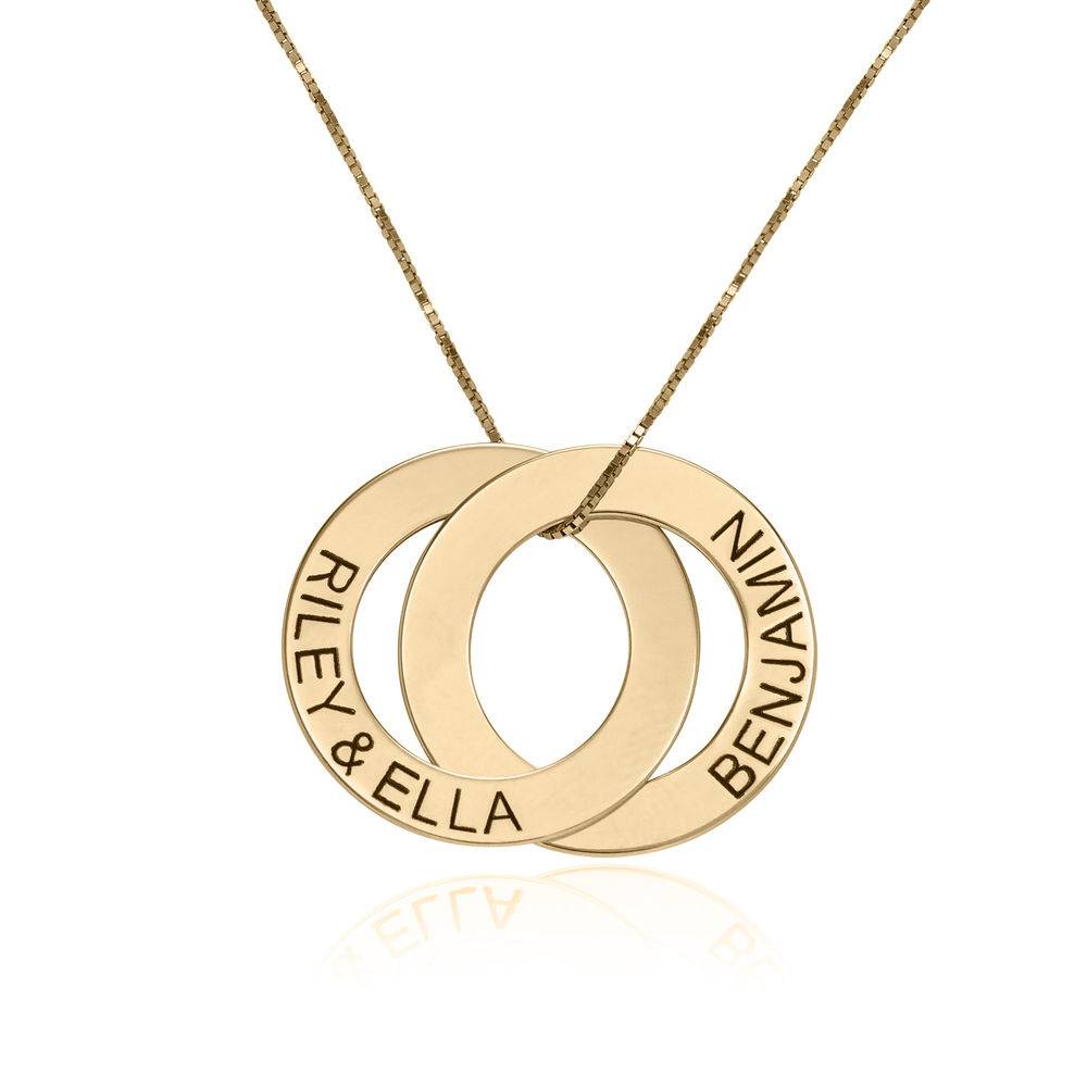 Russian Ring Necklace with 2 Rings - 10K Yellow Gold-3 product photo
