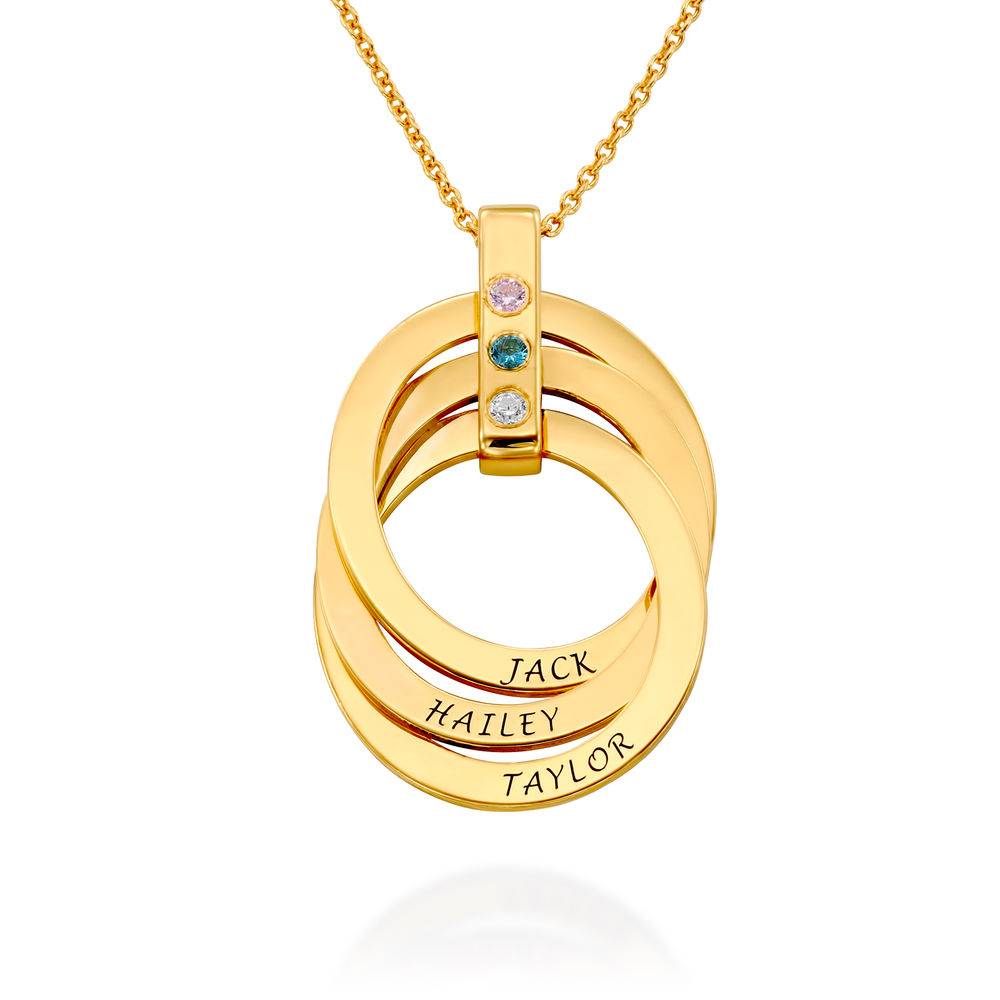 Birthstone Ring Necklace in Gold Plating-1 product photo