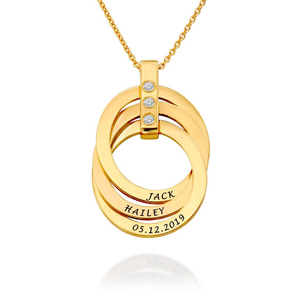 Birthstone Ring Necklace in Gold Plating-2 product photo