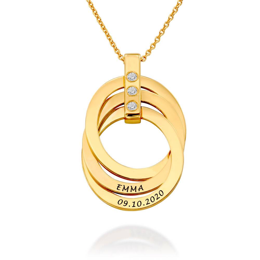 Birthstone Ring Necklace in Gold Vermeil-2 product photo