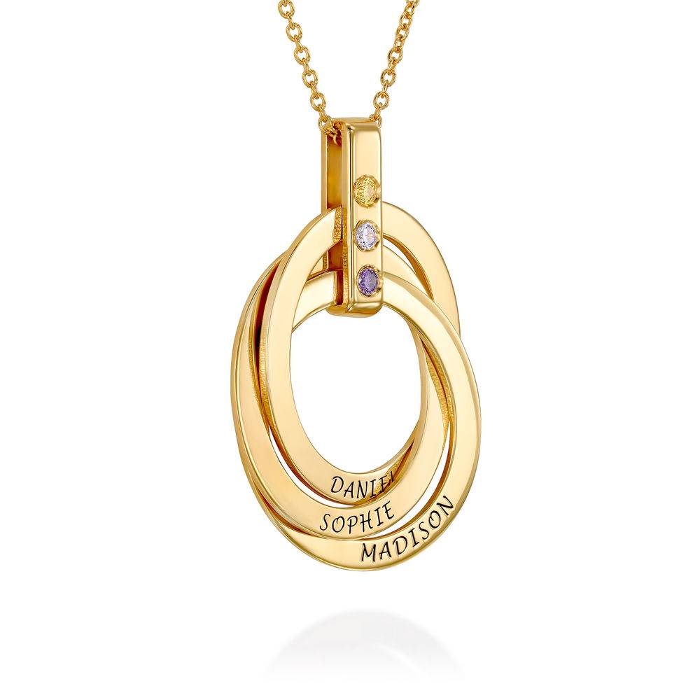 Birthstone Ring Necklace in Gold Vermeil-3 product photo