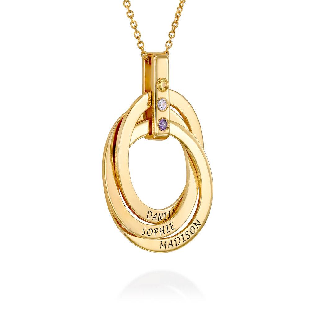 Birthstone Ring Necklace in Gold Vermeil-1 product photo