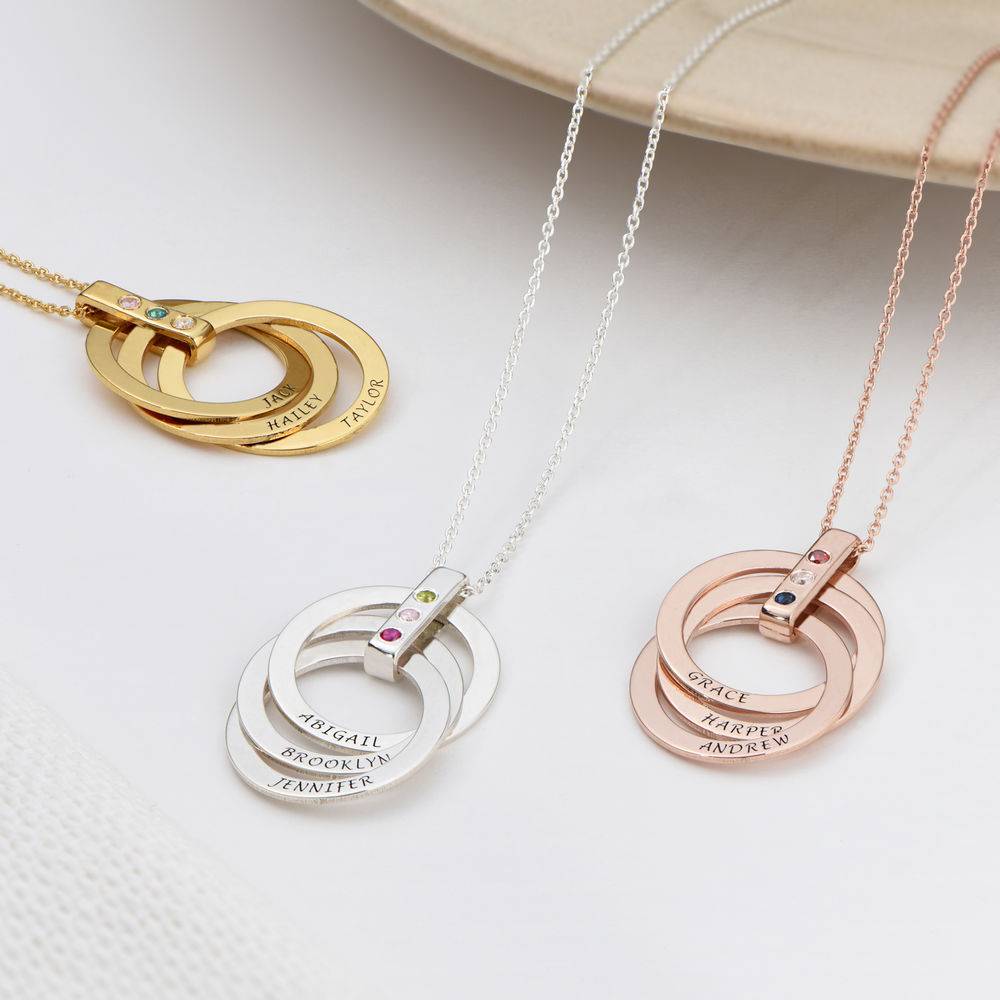 Birthstone Ring Necklace in Sterling Silver-2 product photo