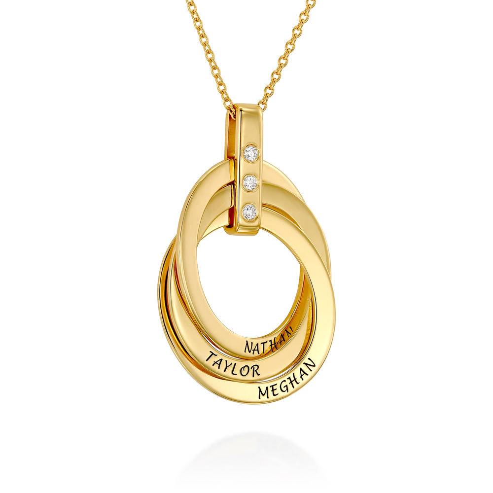 Diamond Ring Necklace in Gold Plating-1 product photo