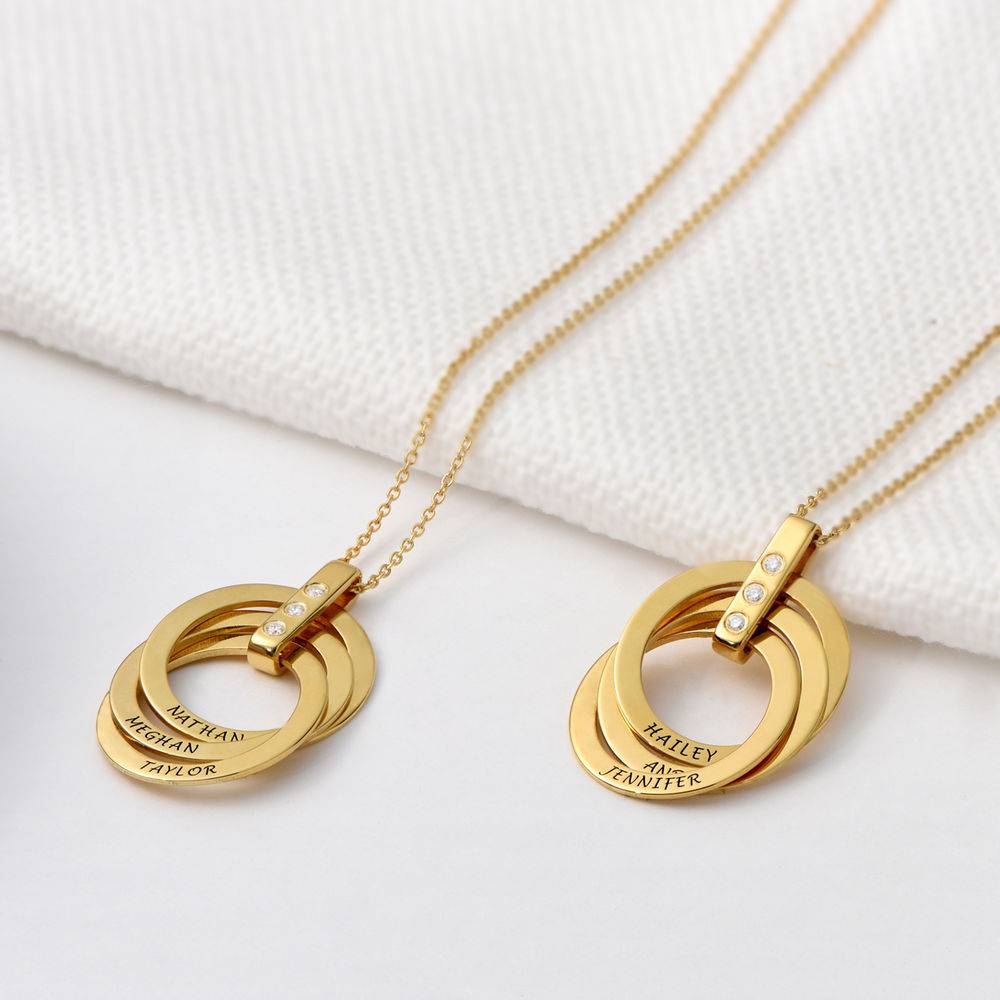 Diamond Ring Necklace in Gold Plating-3 product photo