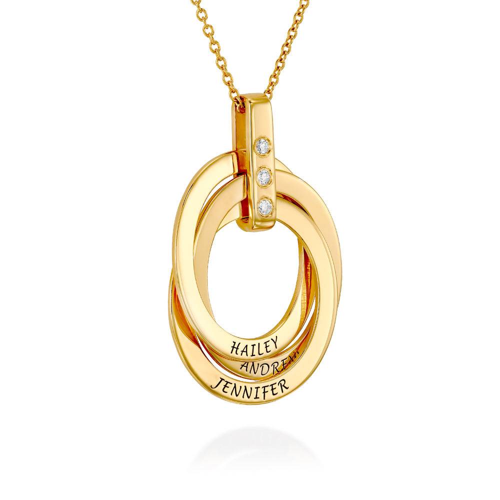 Diamond Ring Necklace in Gold Vermeil-3 product photo