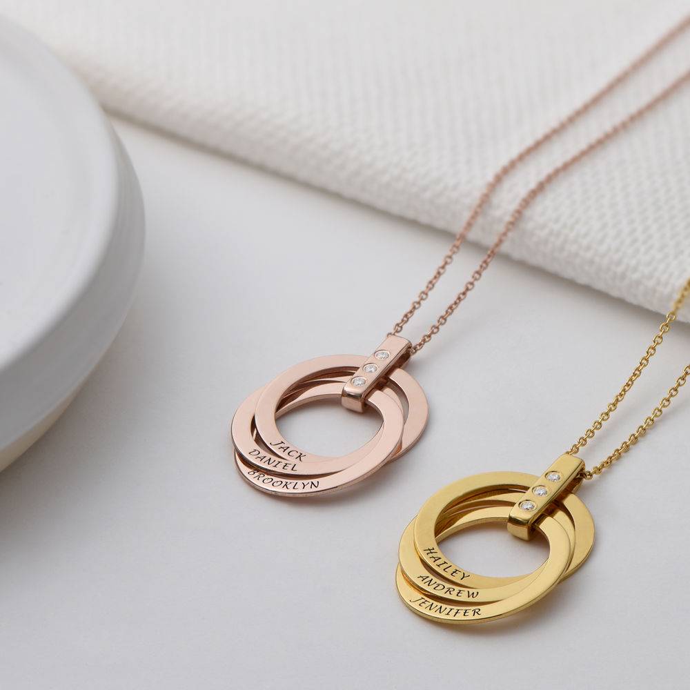 Diamond Ring Necklace in Gold Vermeil-2 product photo
