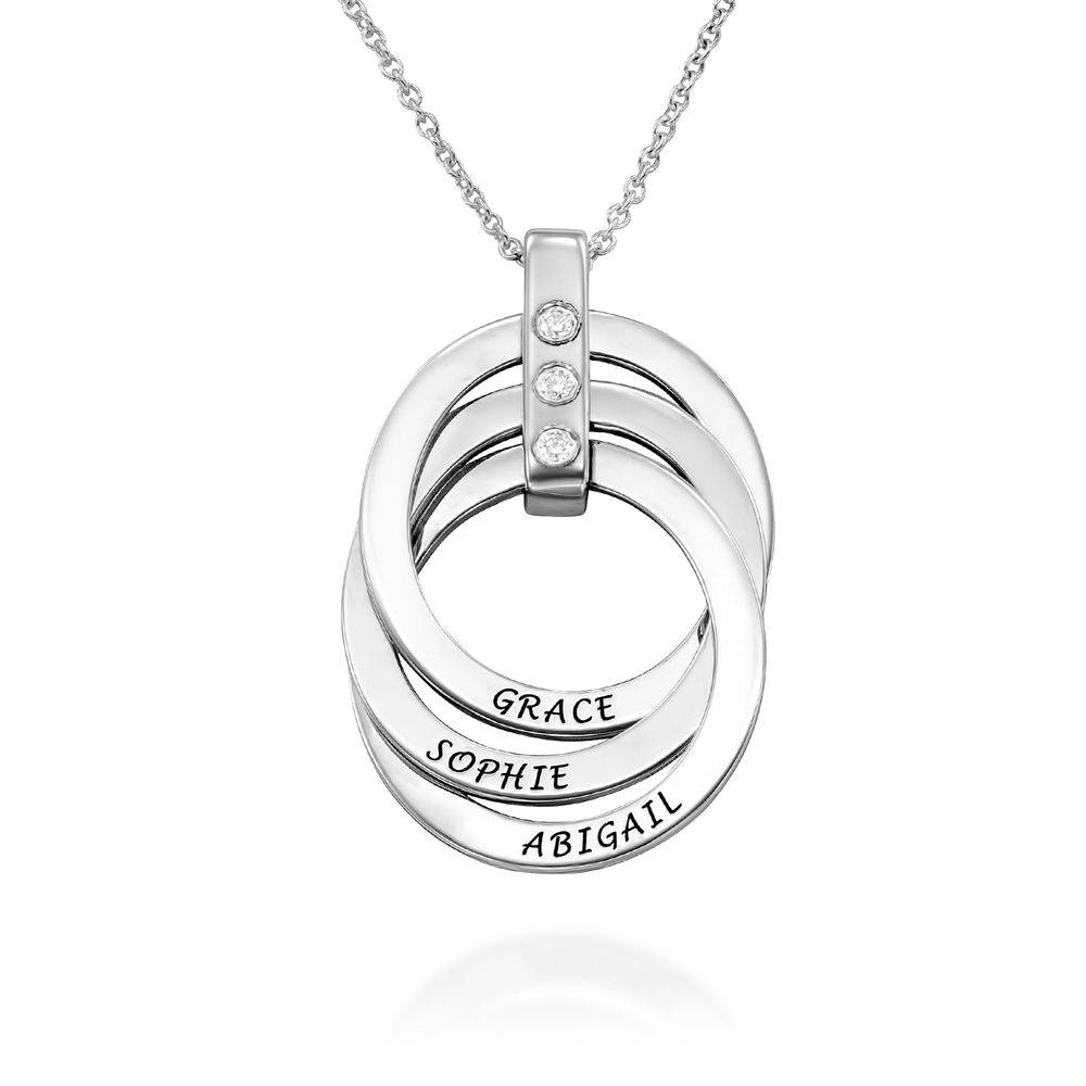 Diamond Ring Necklace in Sterling Silver-1 product photo