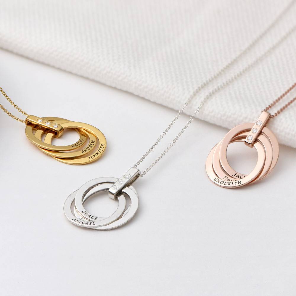 Diamond Ring Necklace in Sterling Silver-2 product photo