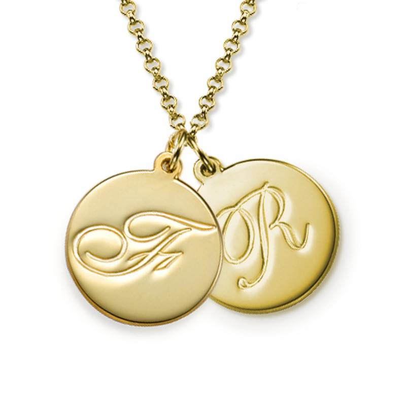 Initial Script Necklace in Gold Plating-2 product photo