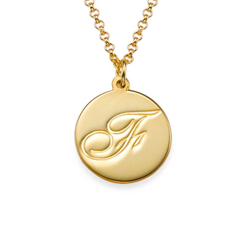 Initial Script Necklace in Gold Plating-3 product photo