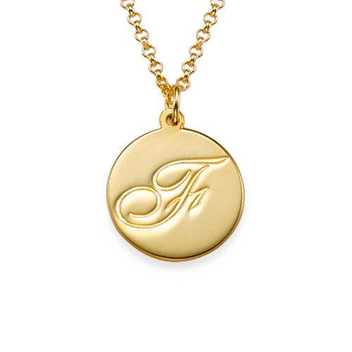 Initial Script Necklace in Gold Plating product photo