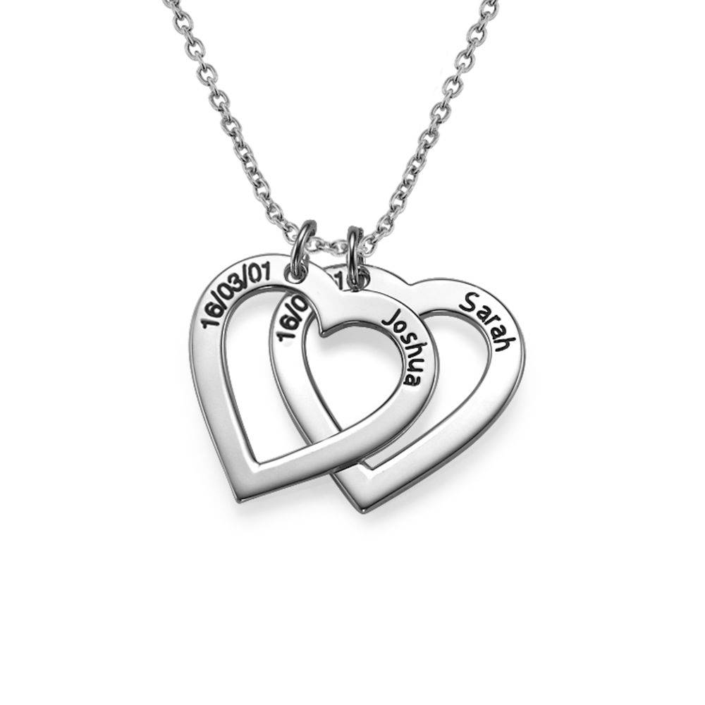 Silver Engraved Heart Necklace-3 product photo